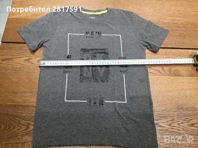 Оригинална детска тениска DKNY, тъмно сива, размер М(10-12), снимка 3 - Детски тениски и потници - 47484966