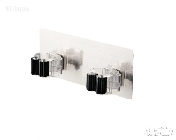 🧹 Стенен държач за четки, мопове и метли – единичен или двоен (залепващ), снимка 11 - Други стоки за дома - 53563881