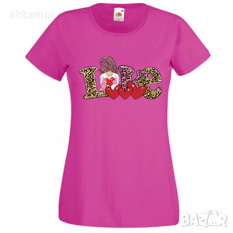Дамска тениска Love Gnome Valentine's 12, снимка 10 - Тениски - 35552112