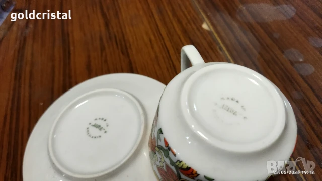 Стар български порцелан Изида кашмир захарница чаша за кафе , снимка 15 - Антикварни и старинни предмети - 45919230