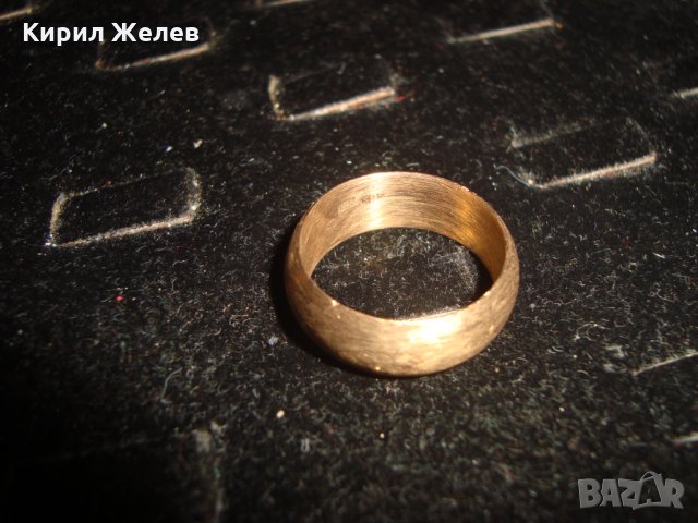 БЛЕСТЯЩА ПОЗЛАТЕНА БРОНЗОВА СТАРА ХАЛКА ПРЪСТЕН с ПЕЧАТИ 14К 585 РЪЧНА ИЗРАБОТКА за КОЛЕКЦИЯ 19690, снимка 9 - Антикварни и старинни предмети - 32577528