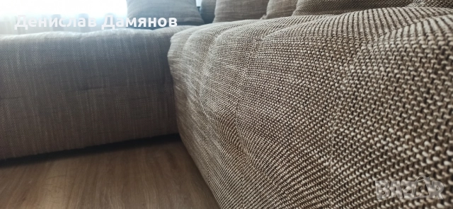 Холна гарнитура със табуретка, снимка 4 - Дивани и мека мебел - 51437193