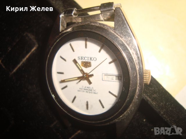 SECIKO 5 21 JEWELS ANTIMAGNETIC ИНТЕРЕСЕН РАБОТЕЩ МАРКОВ МЕХАНИЧЕН ЧАСОВНИК 20844, снимка 10 - Мъжки - 32832312