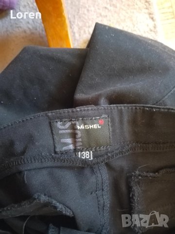 💄Mishel💄Готина черна пола с цепка отпред до коляното , снимка 7 - Поли - 43777583