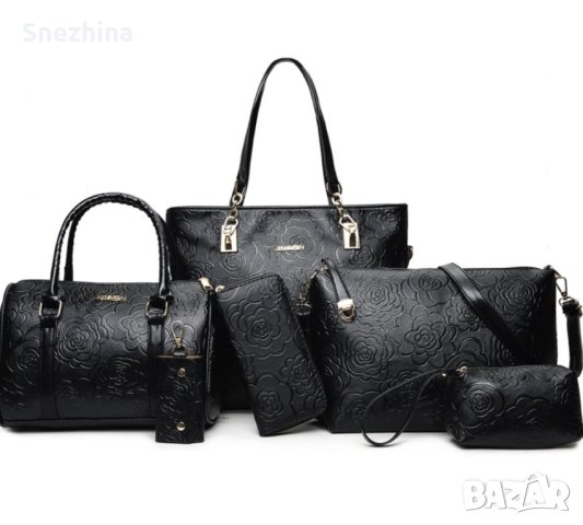 Комплект от 6 броя луксозни дамски чанти, снимка 1 - Чанти - 43259246