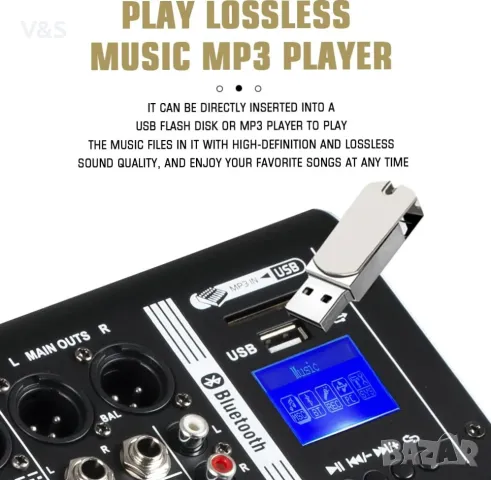 Професионален миксер Weymic MX-120 (12-канален) за запис на DJ Stage Karaoke DSP ефектор с USB устро, снимка 3 - Ресийвъри, усилватели, смесителни пултове - 49225855