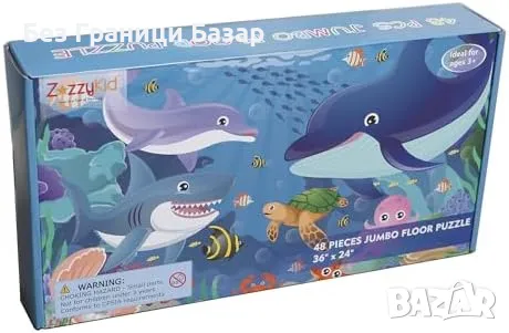 Нов Голям подов пъзел с океанска тематика – 48 части за деца 3+ игра, снимка 3 - Образователни игри - 48924311