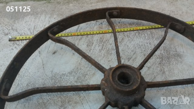 ковано масивно колело от каруца, двуколка, рало , снимка 11 - Антикварни и старинни предмети - 39836450