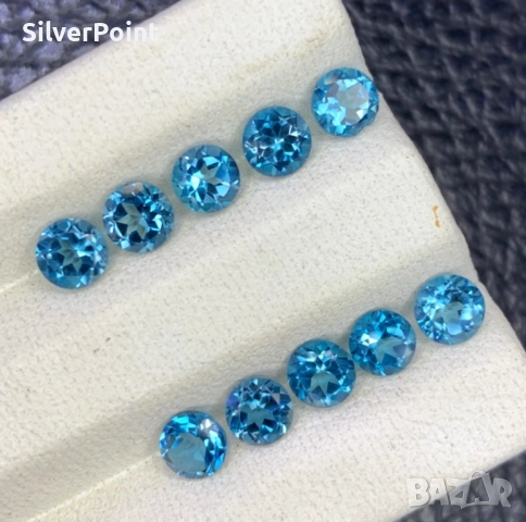 Лондон блу Топаз калибрирани 