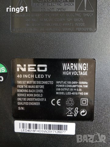 NEO LED-4018 FHD SW На части , снимка 3 - Части и Платки - 28378089