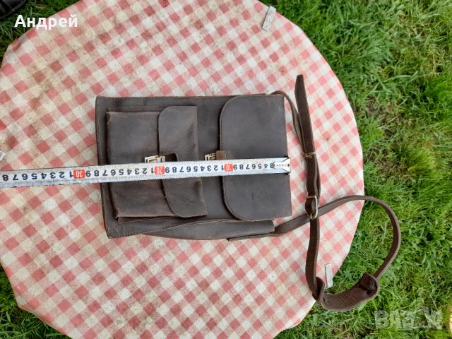 Стара кожена чанта #15, снимка 4 - Антикварни и старинни предмети - 32772838