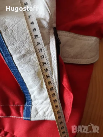 Лятно италианско мото яке IXS естествена кожа и непромукаема материя Л, снимка 2 - Якета - 49285084