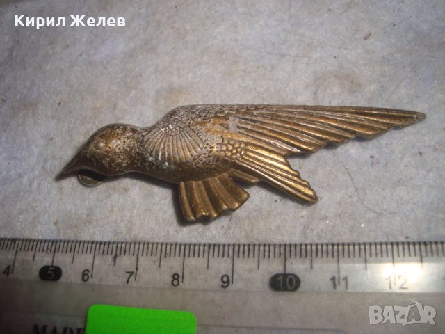 СТАРА БРОНЗИРАНА ОЛОВНА ФИГУРКА ПТИЦА ИНТЕРЕСНА за ЗАКАЧАНЕ КОЛЕКЦИЯ 30962, снимка 4 - Колекции - 38137963