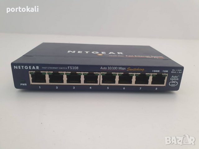 +Гаранция! Switch Суич Netgear FS108, снимка 4 - Суичове - 39506744