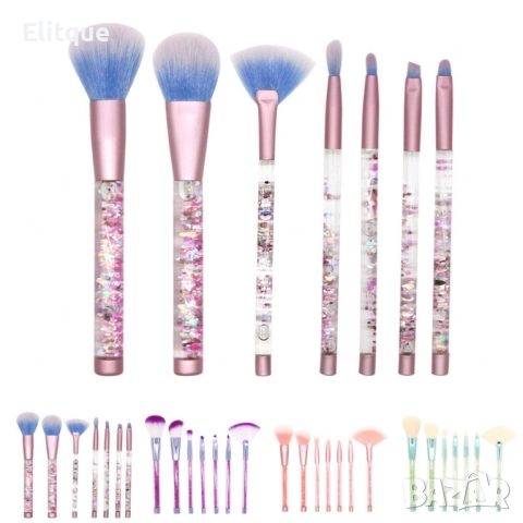 Четки за грим  с кристални дръжки -  7 броя HZS86, снимка 6 - Други - 52820405