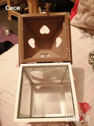 Дървен фенер сърце с метална дръжка, снимка 14 - Други - 37321477