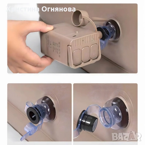 Двоен надуваем матрак с разтегателен диван за спане, снимка 7 - Дивани и мека мебел - 53068712