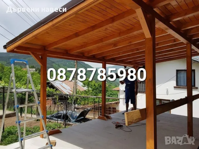 ремонт на покриви Дървени навеси 