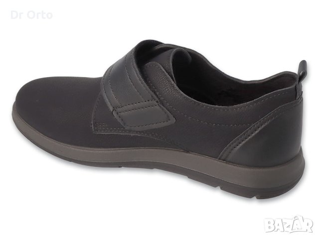Черни ортопедични обувки с лепки Dr Orto Casual, Черни, снимка 3 - Ежедневни обувки - 43497395