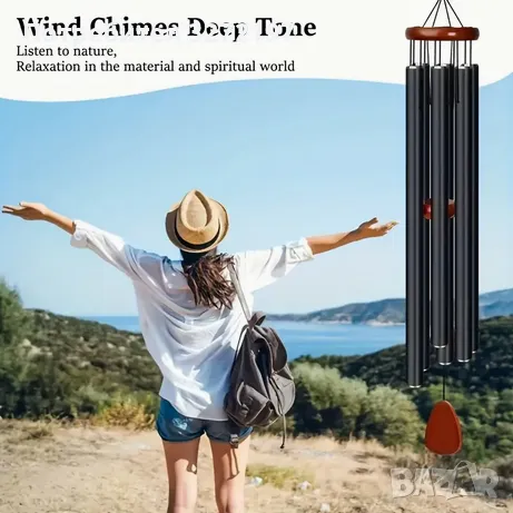 Големи Вятърни Камбанки - Античен Стил, Тръби от Алуминиева Сплав , снимка 5 - Декорация за дома - 49765113