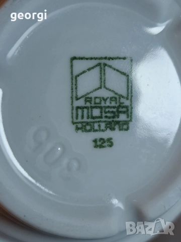 холандски порцеланов сервиз за кафе Royal Mosa 31/5, снимка 7 - Чаши - 53057004