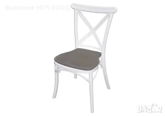 Трапезен стол Крос с възглавничка, снимка 4 - Столове - 48712704