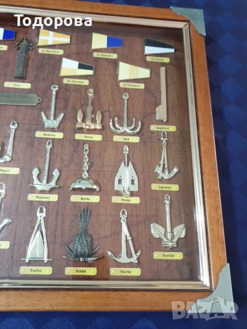 Морско табло с различни видове котви, снимка 4 - Антикварни и старинни предмети - 50052898
