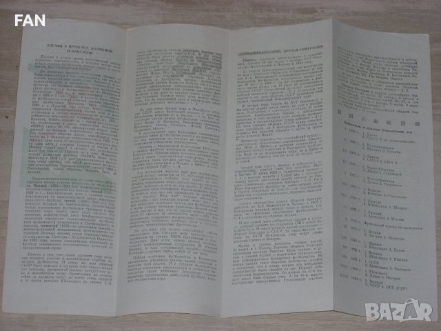 СССР - България футболна програма от 1983 г. квалификация за Летните олимпийски игри през 1984 г., снимка 2 - Фен артикули - 38725435