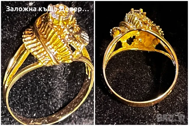 Златен пръстен циркон zlaten prasten gold 585 14 карата, снимка 3 - Пръстени - 47624961