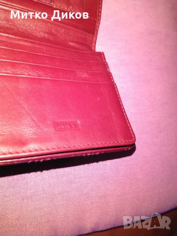 Арт женско портмоне за карти естествена кожа винено 190х100мм, снимка 4 - Портфейли, портмонета - 27415397
