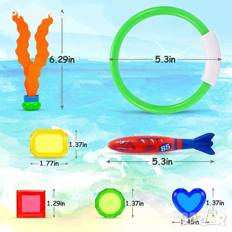 Детски водни играчки за гмуркане Wybtbm T02 Pool Toy играчки за басейн за гмуркане дънни играчки , снимка 6 - Други - 50778753