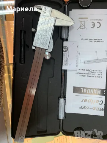 LOUISWARE Електронен цифров шублер до 150мм. / Професионален Метален Шублер от Неръждаема Стомана, снимка 13 - Шублери - 48123593