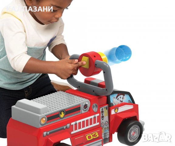 Пес Патрул - кола за каране и бутане - Маршал с функция за стрелба 50473, снимка 3 - Детски велосипеди, триколки и коли - 36716403