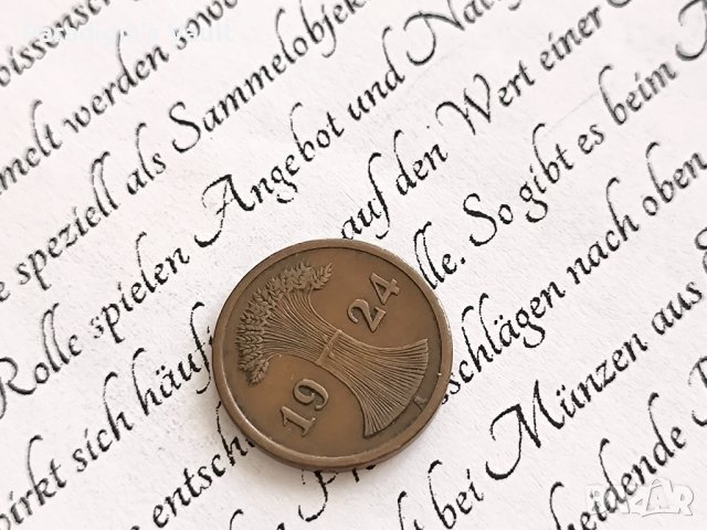 Райх монета - Германия - 2 пфенигa | 1924г.; серия A, снимка 2 - Нумизматика и бонистика - 43157085