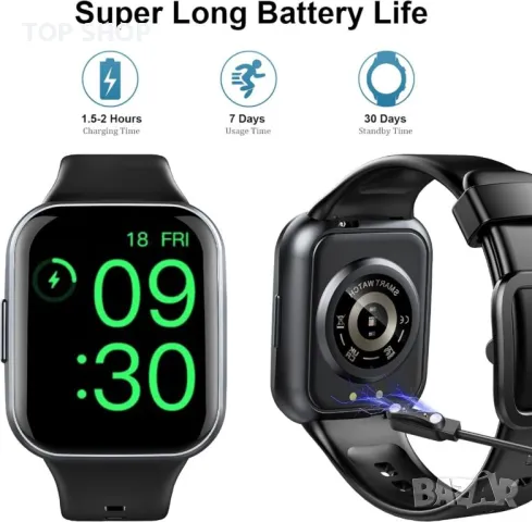 【Подобрени смарт часовници за мъже и жени】 Смарт часовник Jugeman разполага с 1,69-инчов TFT цветен, снимка 5 - Смарт часовници - 48831946