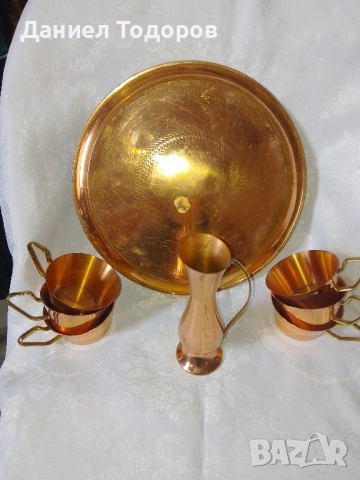 Стар Кован Меден Сервиз за - Кафе , Вино, Ракия - 8 части, снимка 12 - Сервизи - 52191164