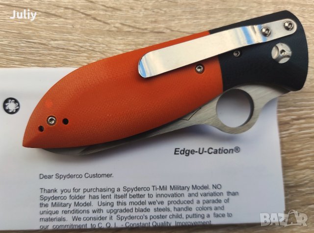 Сгъваем нож Spyderco C184 FireFly, снимка 5 - Ножове - 35604683