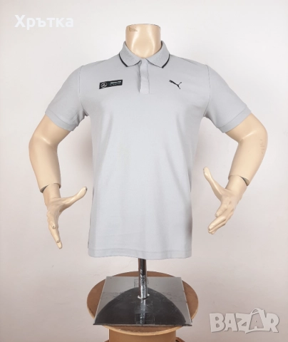 Puma x Mercedes AMG Petronas - Оригинална мъжка тениска с яка р-р S, снимка 2 - Тениски - 52558942