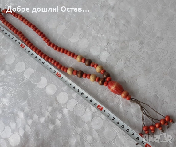3 стари Броеници: Стара дървена молитвена броеница от Тибет, червена, дърво, снимка 18 - Антикварни и старинни предмети - 32730587