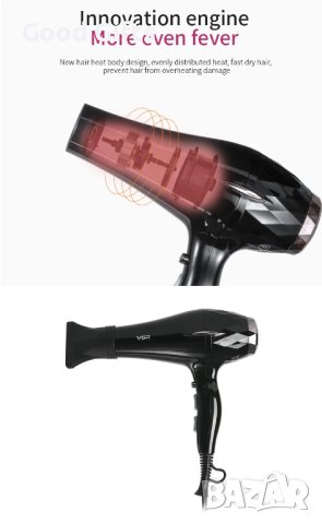 Професионален сешоар VGR 413 с 3 степени и 2 скорости, снимка 8 - Сешоари - 42988903