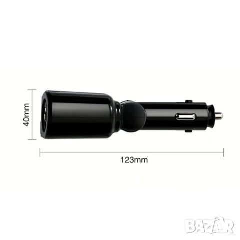 Разклонител за автомобилен контакт + двойно USB QC3.0 бързо зарядно, снимка 13 - Аксесоари и консумативи - 51236888
