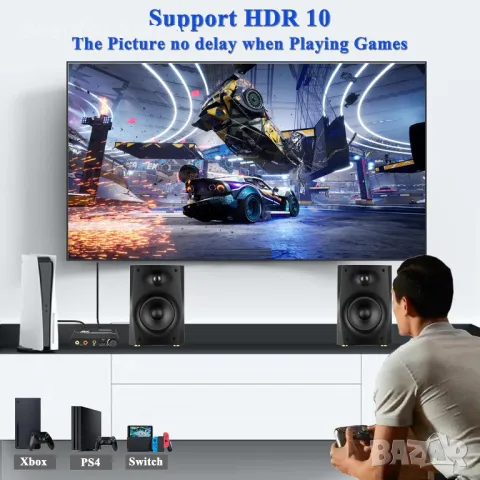2.0 Audio Extractor, 4K HDMI аудио конвертор към HDMI, снимка 2 - Друга електроника - 50060990