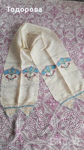 Автентичен месал от фин кенар с бродерия и дантели, снимка 4 - Антикварни и старинни предмети - 27868735