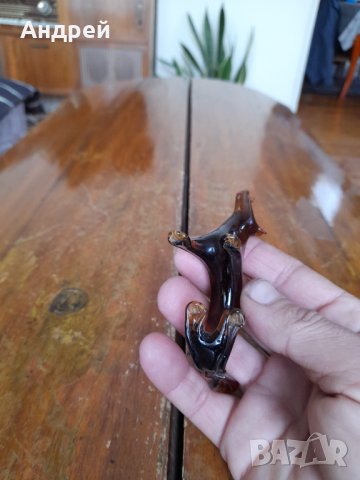 Стара стъклена фигура,фигурка Куче, снимка 5 - Други ценни предмети - 44016694