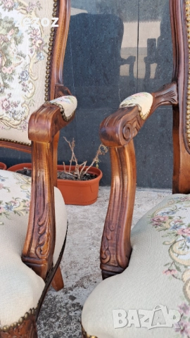 Ретро кресла орех №045, снимка 10 - Дивани и мека мебел - 52652297