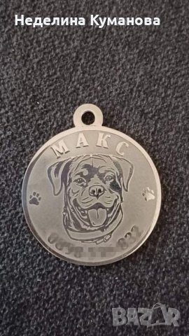 Стоманени медальони за кучета и други домашни любимци , снимка 1 - За кучета - 35527727