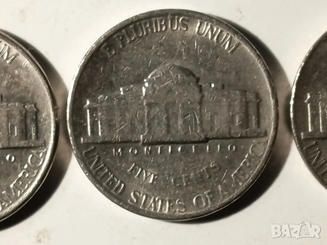 5 американски цента различни години, снимка 3 - Нумизматика и бонистика - 53214125