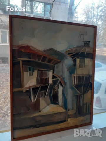 Майсторска българска картина масло платно подписана датирана, снимка 9 - Антикварни и старинни предмети - 53448853