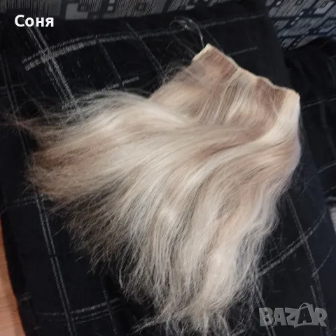 Екстеншъни, екстейшън русо 100% естествена коса на корда, снимка 3 - Аксесоари за коса - 50422463