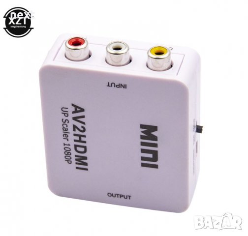 АКТИВЕН преходник AV,RCA(чинчове) към HDMI + Гаранция, снимка 3 - Други - 27710261